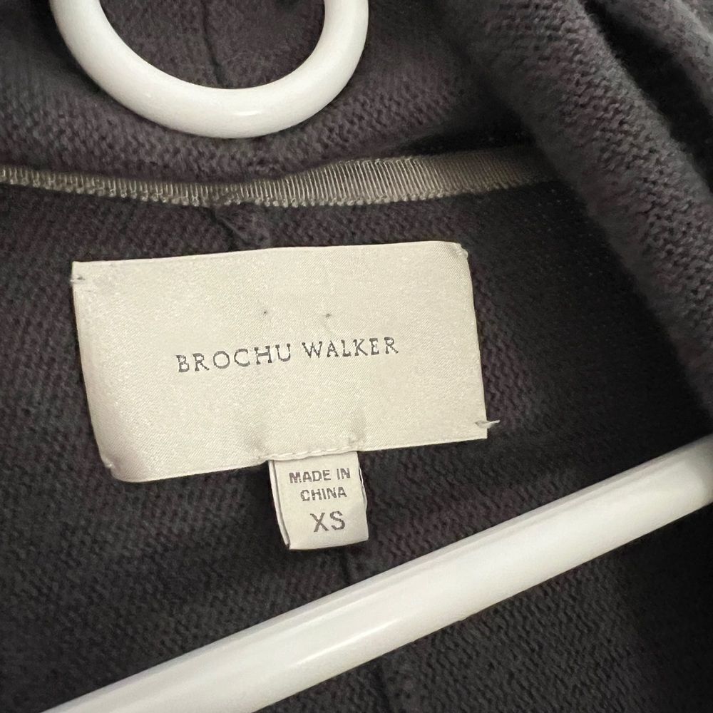 Brochu Walker Moro Cardigan Cotton Cashmere Blend Size XS Gray - Picture 4 of 7